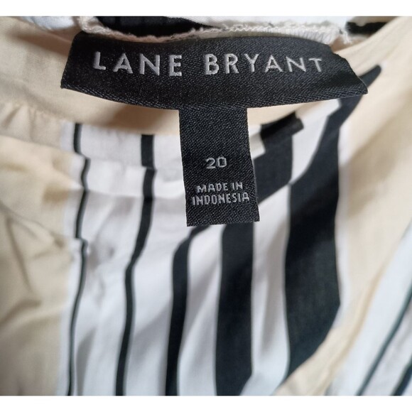 Lane Bryant Square Neck Tiered Striped Flowy Beach Maxi Dress Plus Size 20 - Picture 3 of 9